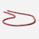 5x4mm Berry Red Off Round Freshwater Pearls 15 inch 98 pieces - BeadsofCambay.com