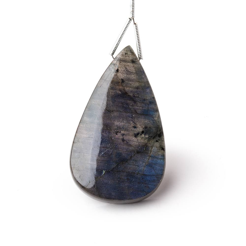 41x25x6mm Labradorite Plain Pear Pendant 1 AAA Focal - Beadsofcambay.com