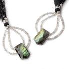 41x30mm Labradorite Fancy Focal Beads Sold as a Set of 2 - Beadsofcambay.com
