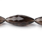 25x10-31x12mm Smoky Quartz Faceted Marquise Beads 16 inch 15 pieces - BeadsofCambay.com