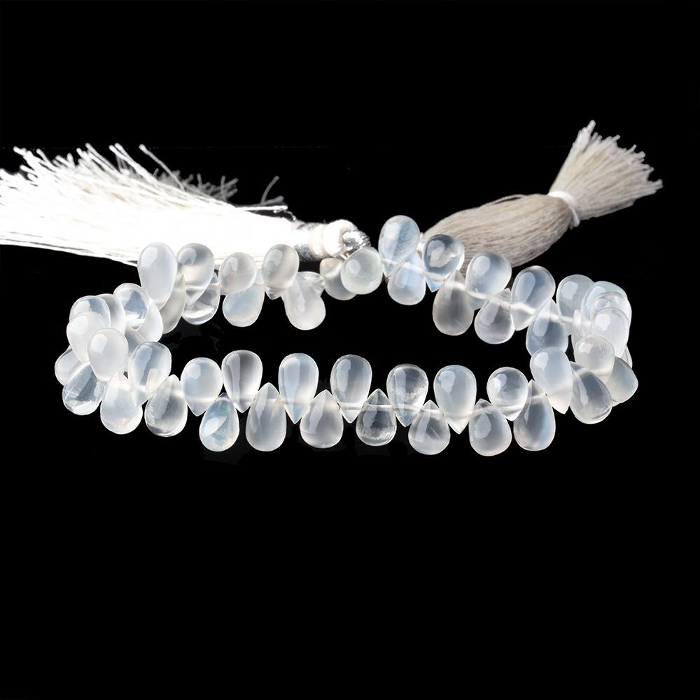 6x4-10x5mm Ceylon Moonstone plain tear drop 8 inch 55 Beads - BeadsofCambay.com