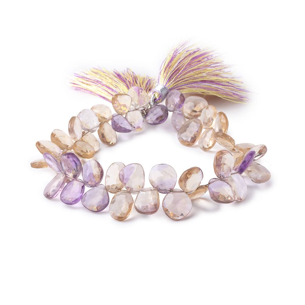 7x6-12x8mm Ametrine Faceted Freeform Beads 8 Inch 49 pieces - BeadsofCambay.com