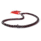 6-9mm Rhodolite Garnet faceted round and rondelle beads 16 inch 92 pieces - BeadsofCambay.com