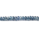 3.5mm Blue Sapphire Faceted Rondelle Beads 16 inch 203 pieces - BeadsofCambay.com