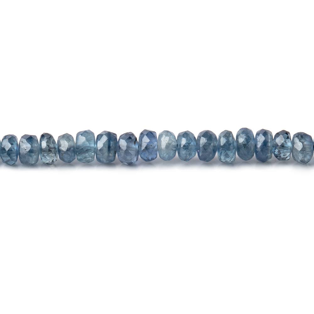 3.5mm Blue Sapphire Faceted Rondelle Beads 16 inch 203 pieces - BeadsofCambay.com
