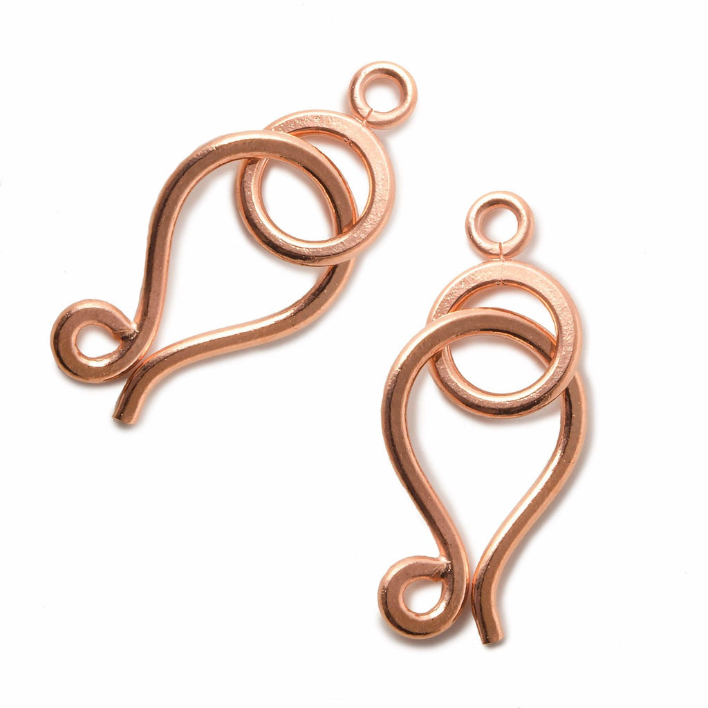 42x26mm Copper Hook and Eye Clasp Set of 2 - Beadsofcambay.com