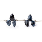 8x5-9x6mm Pietersite Shoulder Drilled Faceted Pear Beads 6.5 inch 21 pieces - BeadsofCambay.com