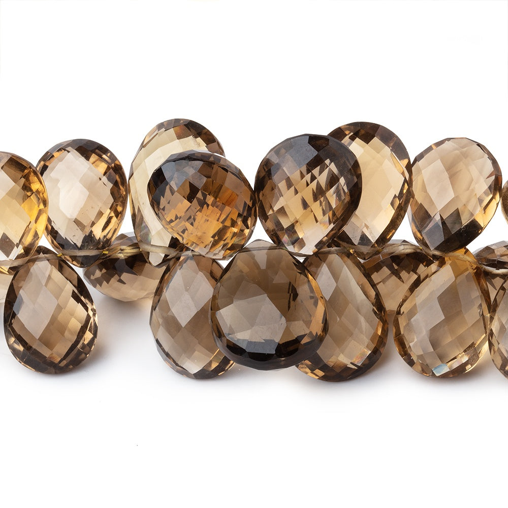 12x8-17x12mm Dark Whiskey Quartz Faceted Pear Beads 14 inch 87 pieces AAA - BeadsofCambay.com
