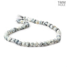 7mm Dendritic Opal Modified Round Beads 14 inch 52 pieces with 1mm Drill Hole - BeadsofCambay.com