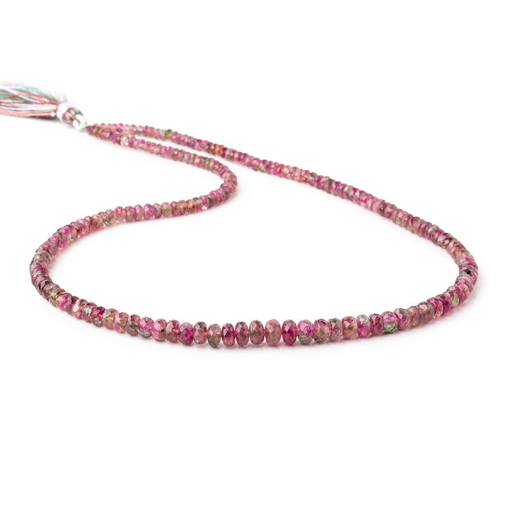 3-6mm Multi Color Tourmaline Faceted Rondelle Beads 16 inch 157 pieces AAA - BeadsofCambay.com