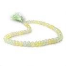 8-10mm Prehnite Faceted Rondelle Beads 16 inch 67 pieces - BeadsofCambay.com
