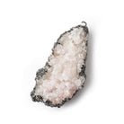 43x22mm Black Gold Leafed Pink Calcite Mineral Crystal Pendant 1 piece - Beadsofcambay.com