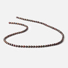 4x3mm Chestnut Brown Straight Drilled Oval Pearls 15 inch 90 pieces - BeadsofCambay.com