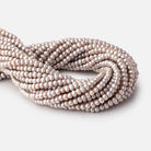 5-6mm Pinkish Gray 2.5mm Large Hole Off Round Pearls 15 inch 93 Beads - BeadsofCambay.com