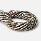 4-5mm Irish Greens Off Round 2.5mm Large Hole Pearls 15 inch 120 Beads - BeadsofCambay.com