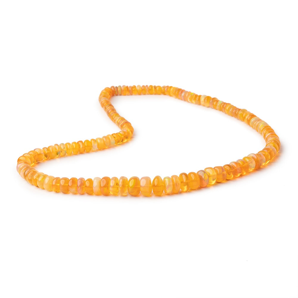 5-8.5mm Ethiopian Opal Plain Rondelle Beads 16 inch 136 pieces AAA Grade - Beadsofcambay.com