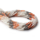 3.5-4mm Multi Color Moonstone Faceted Rondelle Beads 14 inches 134 pieces - BeadsofCambay.com