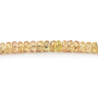 3.5mm Yellow Shongia Sapphire Faceted Rondelle Beads 16 inch 180 pieces - BeadsofCambay.com