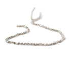 3mm Silver plated Pyrite faceted rondelle beads 13 inch 161 pieces - BeadsofCambay.com