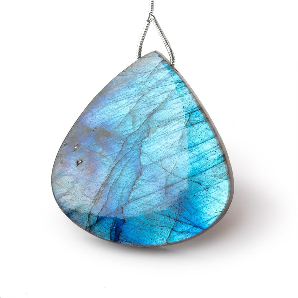 44x41x7.5mm Labradorite Plain Heart Pendant 1 AAA Focal - Beadsofcambay.com