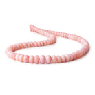 4.5-10mm Pink Peruvian Opal plain rondelles 18 inch 93 beads AAA - Beadsofcambay.com