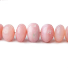 4.5-10mm Pink Peruvian Opal plain rondelles 18 inch 93 beads AAA - Beadsofcambay.com