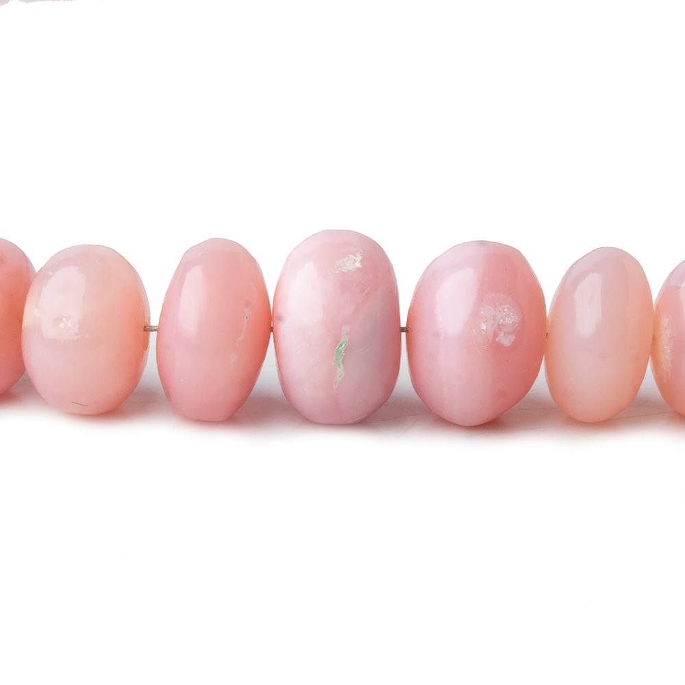 4.5-10mm Pink Peruvian Opal plain rondelles 18 inch 93 beads AAA - Beadsofcambay.com