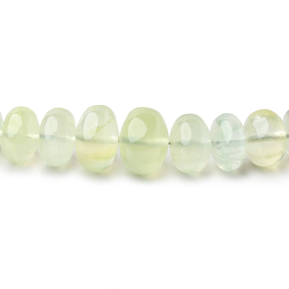 4.5-10mm Prehnite Plain Rondelle Beads 16 inch 90 pieces - Beadsofcambay.com