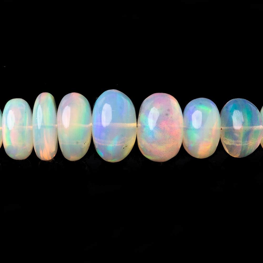 4.5-11.5mm Ethiopian Opal plain rondelle beads 19 inch 122 pieces AAA Grade - Beadsofcambay.com