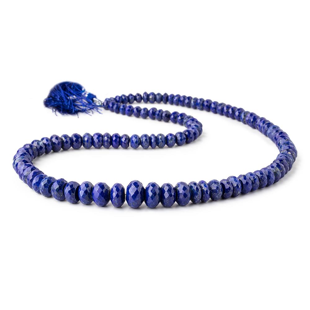 4.5-11.5mm Lapis Lazuli Faceted Rondelle Beads 16.5 inch 98 pieces - Beadsofcambay.com