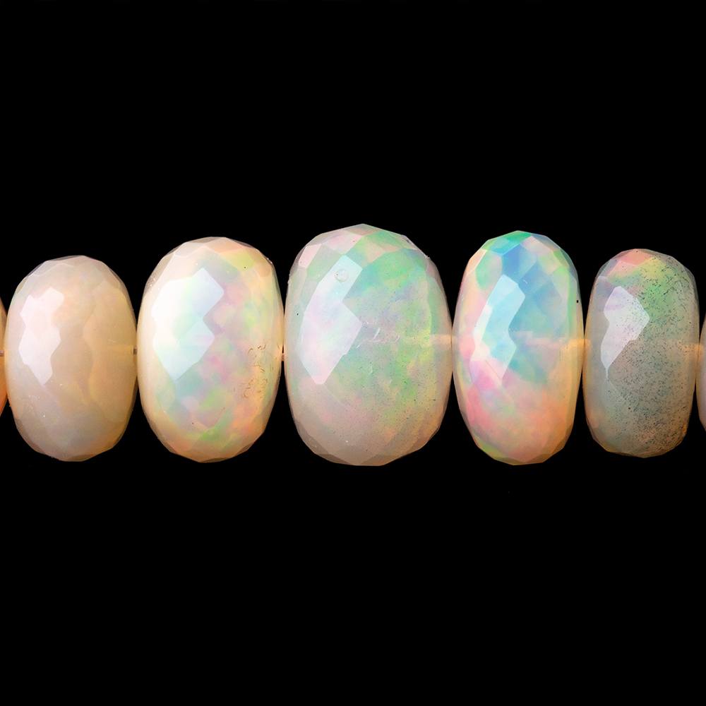 4.5-11mm Ethiopian Opal Faceted Rondelle Beads 16 inch 108 pieces AAA - Beadsofcambay.com