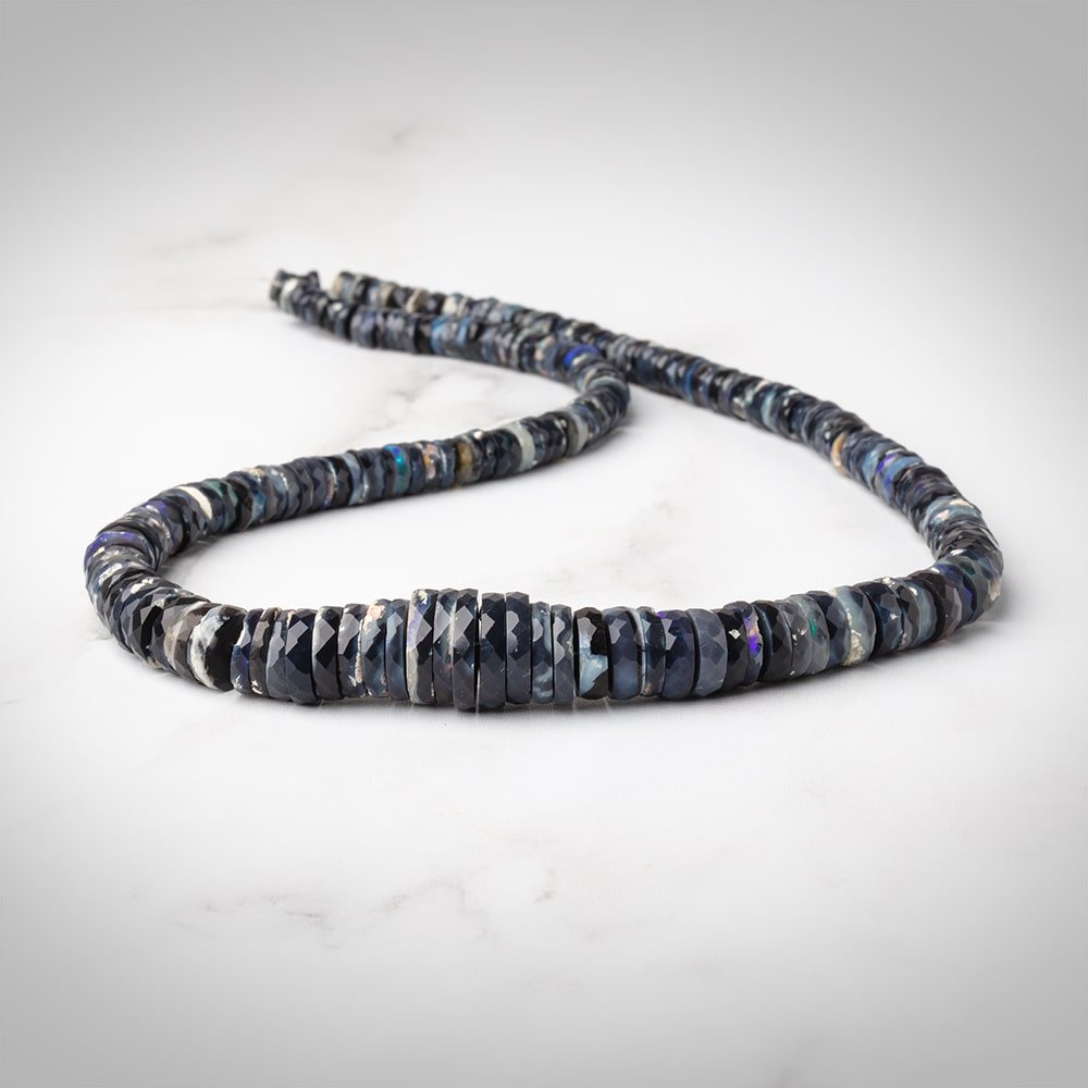 4.5-12.5mm Australian Opal Faceted Heshi Beads 16 inch 212 pieces AAA - Beadsofcambay.com