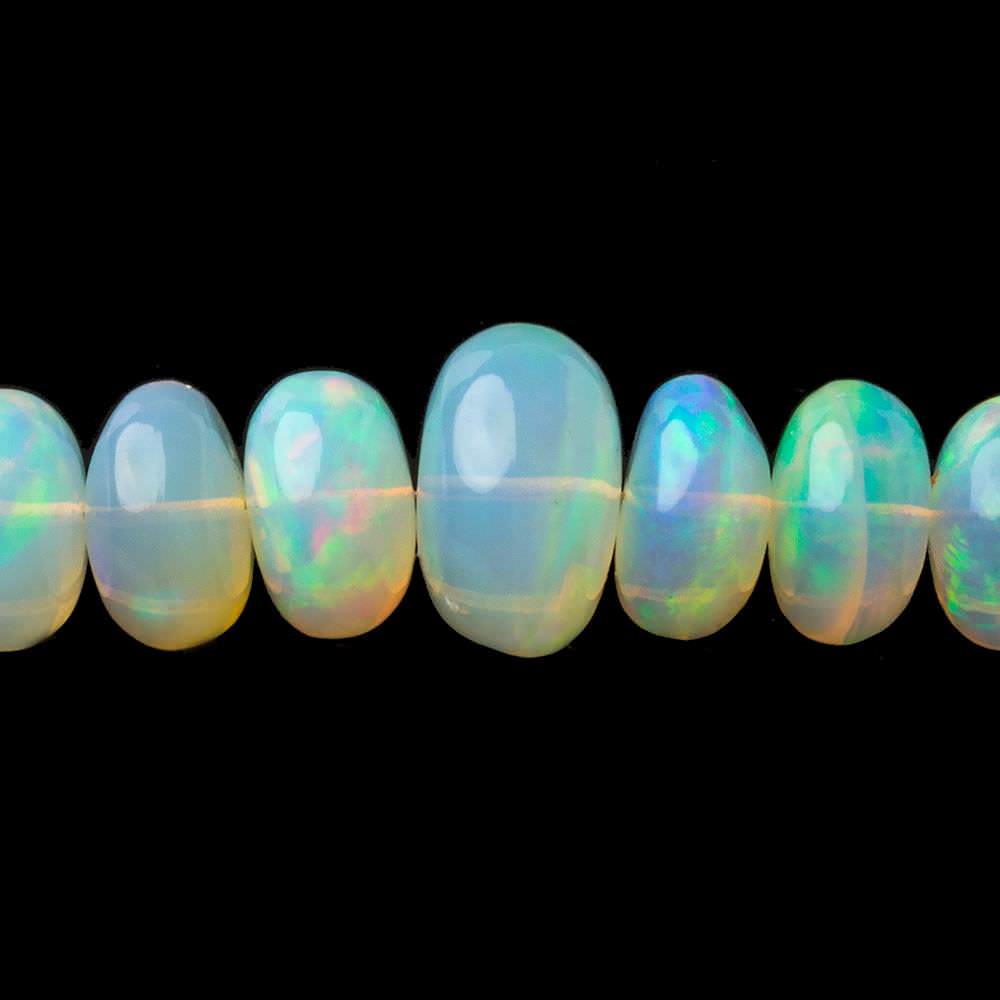 4.5-13mm Cream Ethiopian Opal Plain Rondelle beads 22 inch 134 pieces AAA - Beadsofcambay.com
