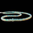 4.5-13mm Cream Ethiopian Opal Plain Rondelle beads 22 inch 134 pieces AAA - Beadsofcambay.com