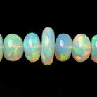 4.5-14mm Cream Ethiopian Opal Plain Rondelle beads 24 inch 131 pieces - Beadsofcambay.com