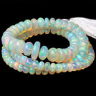 4.5-14mm Cream Ethiopian Opal Plain Rondelle beads 24 inch 131 pieces - Beadsofcambay.com
