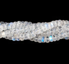 4.5-5.5mm Rainbow Moonstone Faceted Rondelle Beads 16 inch 142 pieces - Beadsofcambay.com