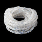 4.5-5.5mm Rainbow Moonstone Faceted Rondelle Beads 16 inch 142 pieces - Beadsofcambay.com