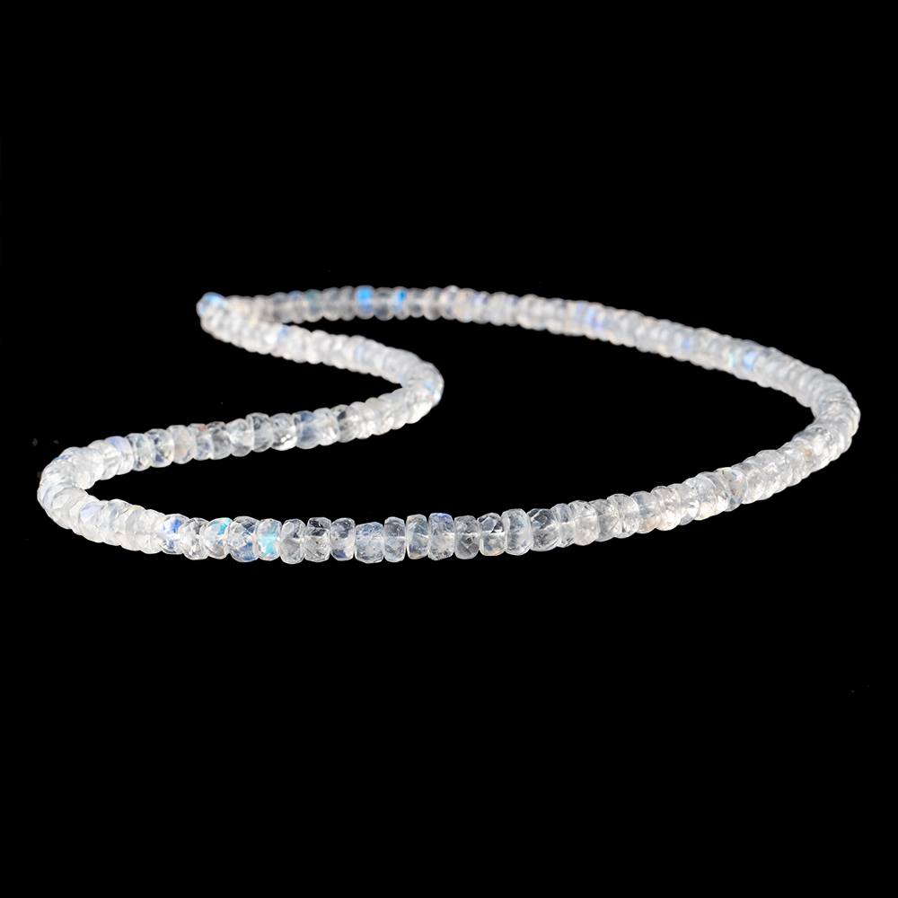 4.5-5.5mm Rainbow Moonstone Faceted Rondelle Beads 16 inch 142 pieces - Beadsofcambay.com