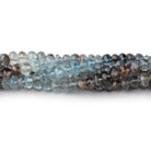 4.5-5mm Copper Moss Aquamarine Faceted Rondelle Beads 14 inch 110 pieces AAA - Beadsofcambay.com
