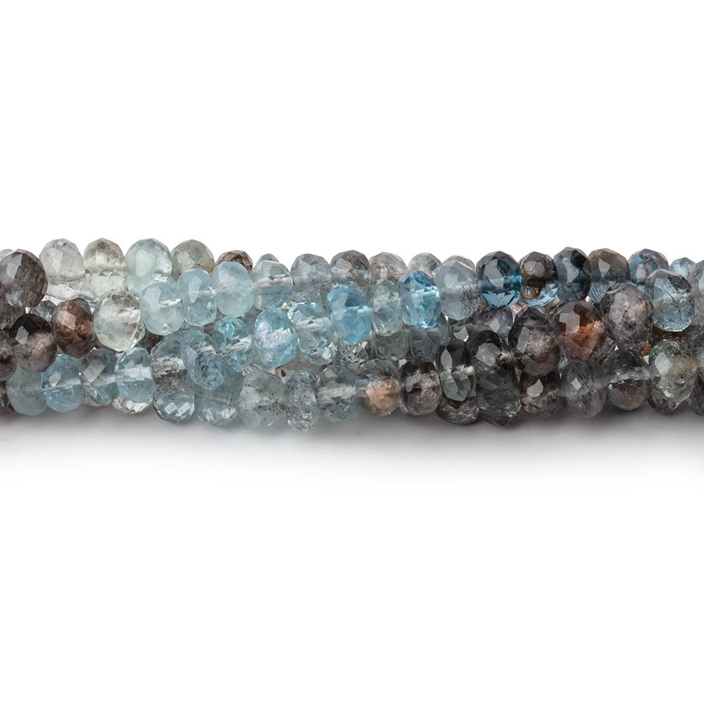4.5-5mm Copper Moss Aquamarine Faceted Rondelle Beads 14 inch 110 pieces AAA - Beadsofcambay.com