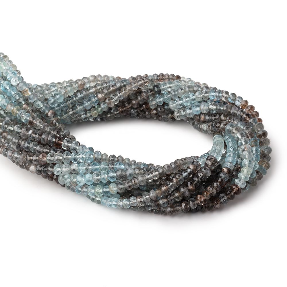 4.5-5mm Copper Moss Aquamarine Faceted Rondelle Beads 14 inch 110 pieces AAA - Beadsofcambay.com