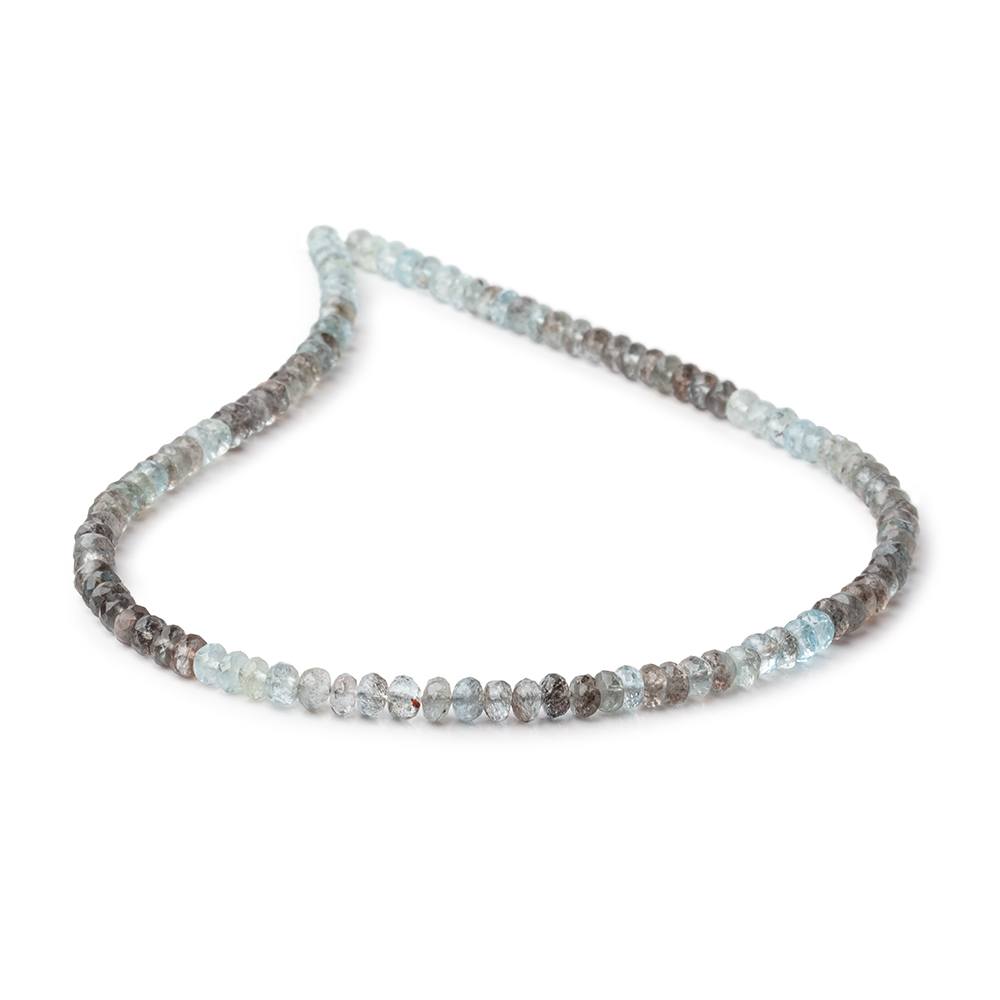 4.5-5mm Copper Moss Aquamarine Faceted Rondelle Beads 14 inch 110 pieces AAA - Beadsofcambay.com