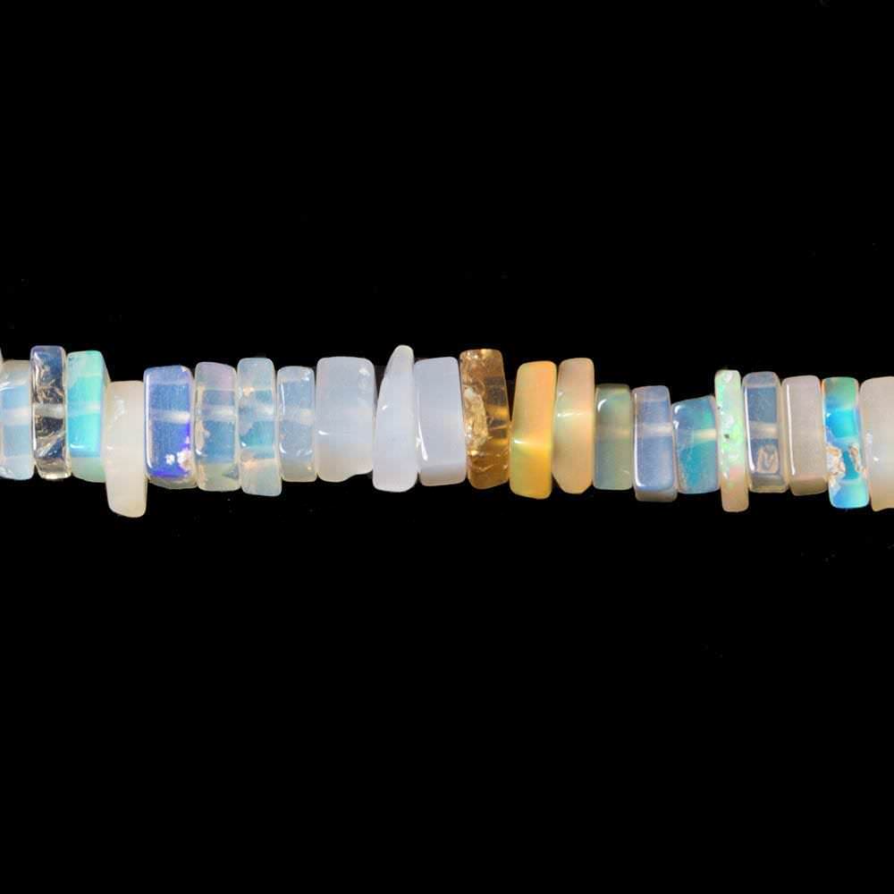 4.5-5mm Ethiopian Opal plain square heshi beads 16 inch 230 pieces A - Beadsofcambay.com
