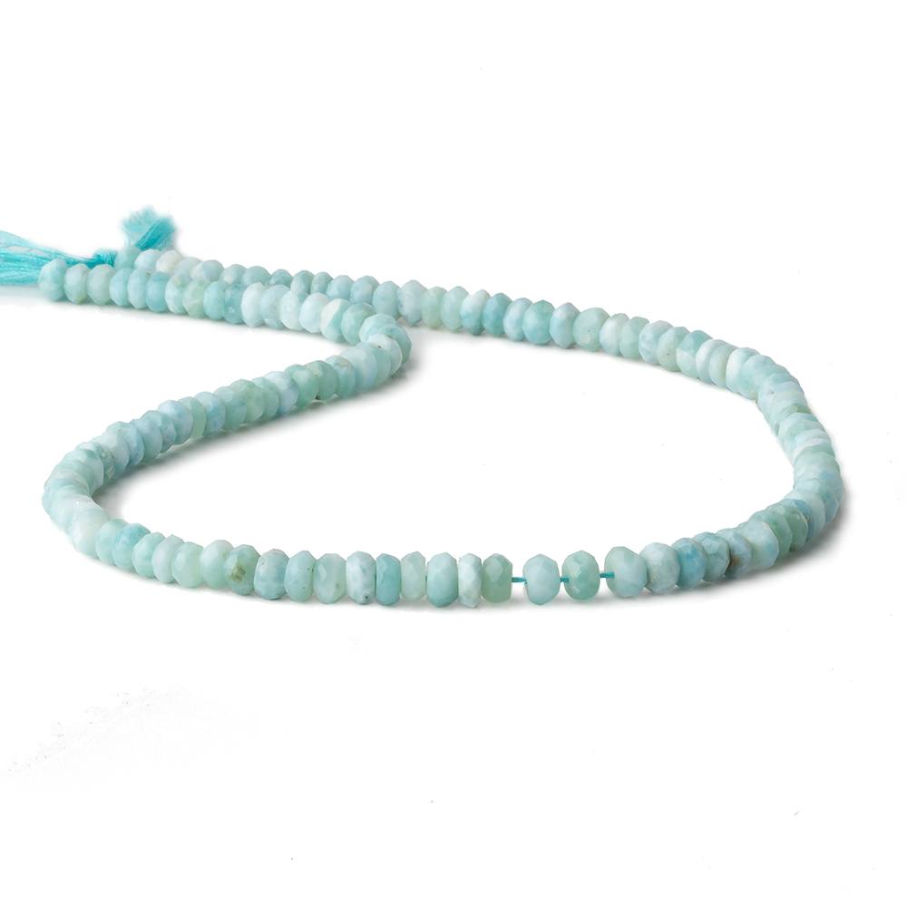 4.5-5mm Larimar Faceted rondelle beads 13 inch 110 pieces A - Beadsofcambay.com