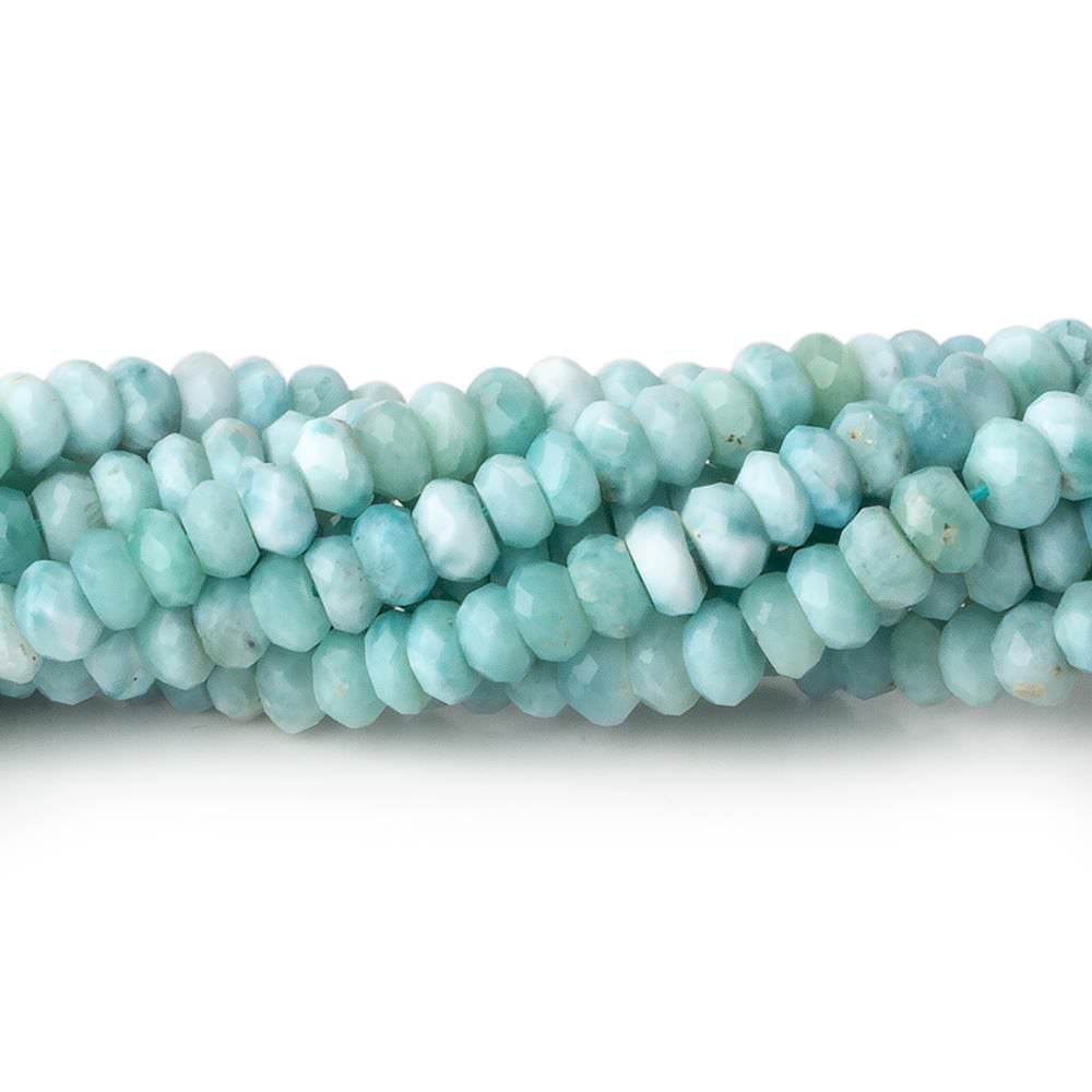 4.5-5mm Larimar Faceted rondelle beads 13 inch 110 pieces A - Beadsofcambay.com