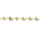 4.5-5mm Matte Peridot Gold plated Chain by the foot 35 pcs - Beadsofcambay.com