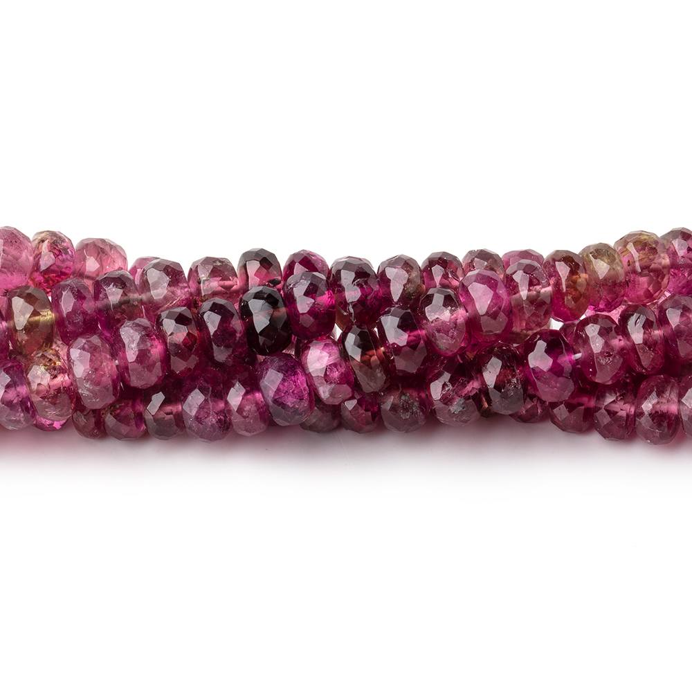 4.5-5mm Multi Color Tourmaline Faceted Rondelle Beads 19 inch 160 pieces AAA - Beadsofcambay.com