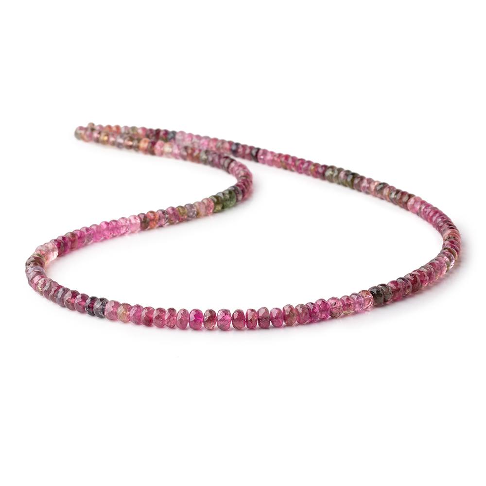 4.5-5mm Multi Color Tourmaline Faceted Rondelle Beads 19 inch 160 pieces AAA - Beadsofcambay.com