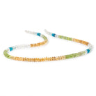 4.5-5mm Multi Gemstone Plain Rondelle Beads 17.5 inch 172 pieces - Beadsofcambay.com
